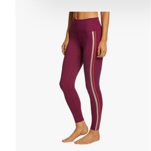Free People Movement Freestyle Maroon Legging with Stripe Women's Size M